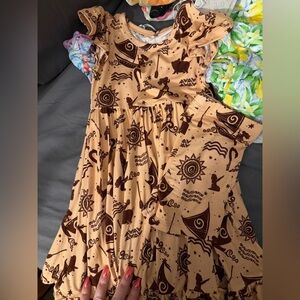 Love, Eloise Disney’s Moana Inspired Flutter Sleeve Dress w. Shorts 3T NWT